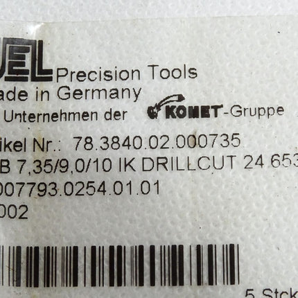 JEL Komet Stufenbohrer STB 7,35/9,0/10 mit IK Drillcut 24 V-007793.0254.01.01