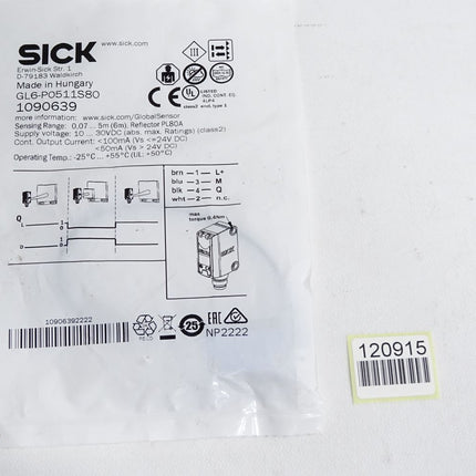 Sick Reflexions-Lichtschranke 1090639 GL6-P0511S80 / Neu OVP - Maranos.de