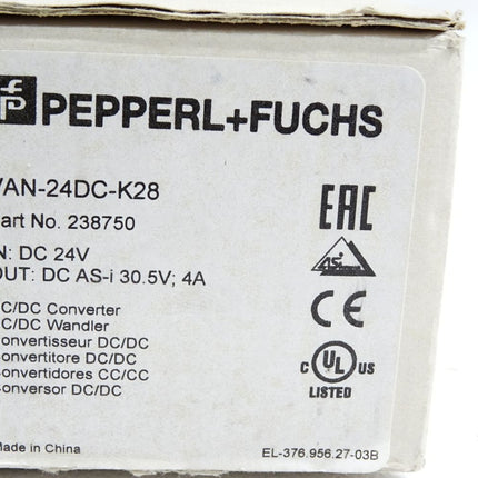 Pepperl+Fuchs DC/DC Wandler VAN-24DC-K28 238750 / Neu OVP