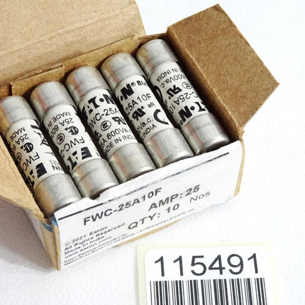Eaton Bussmann Sicherungen FWC-25A10F 600VAC 25A / Inhalt:10 Stück / Neu OVP - Maranos.de