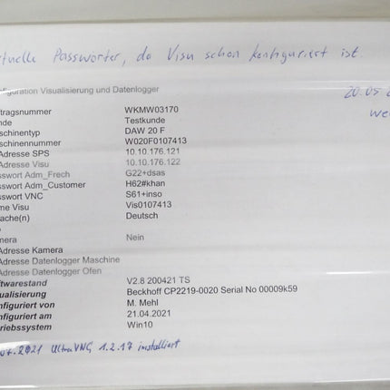 Beckhoff Multitouch-Einbau-Panel-PC CP2219-0020 19" Display 1280x1025 Neuwertig - Maranos.de