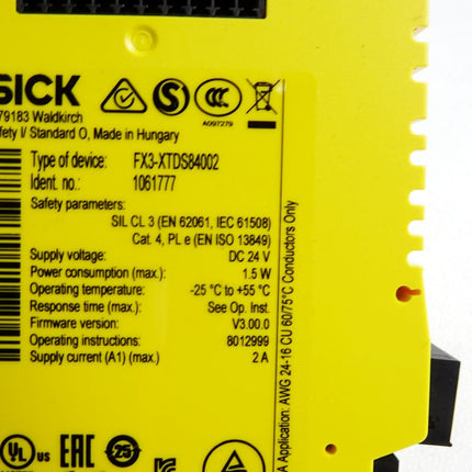 Sick 1061777 FX3-XTDS84002 Flexi Soft Sicherheitssteuerung / Neu OVP - Maranos.de