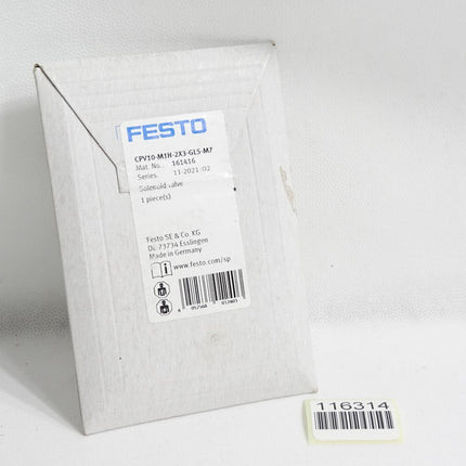 Festo 161416 CPV10-M1H-2X3-GLS-M7 Magnetventil / Neu OVP versiegelt - Maranos.de