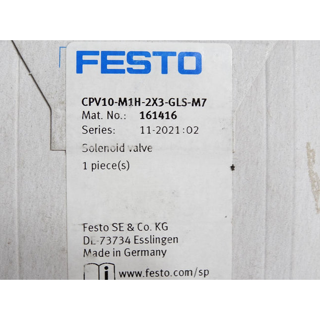 Festo 161416 CPV10-M1H-2X3-GLS-M7 Magnetventil / Neu OVP versiegelt - Maranos.de