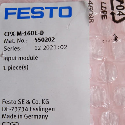 Festo Eingangsmodul CPX-M-16DE-D 550202 / Neu OVP