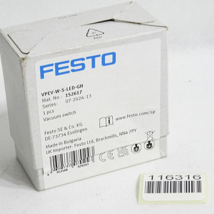 Festo 152617 Vakuumschalter VPEV-W-S-LED-GH / Neu OVP versiegelt - Maranos.de
