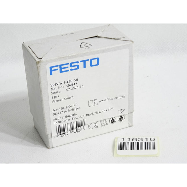 Festo 152617 Vakuumschalter VPEV-W-S-LED-GH / Neu OVP versiegelt - Maranos.de