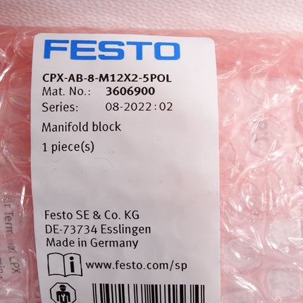 Festo Anschlussblock CPX-AB-8-M12X2-5POL 3606900 / Neu OVP versiegelt