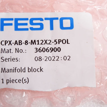 Festo Anschlussblock CPX-AB-8-M12X2-5POL 3606900 / Neu OVP