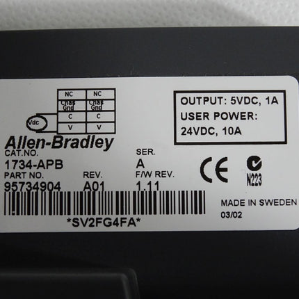 Allen Bradley 1734-APB 95734904 POINT I/O Profibus-DP Network Adapter - Maranos.de