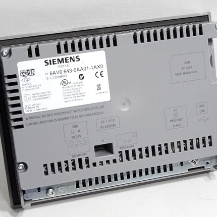 Siemens TP277 6" Panel 6AV6643-0AA01-1AX0 6AV6 643-0AA01-1AX0 - Maranos.de