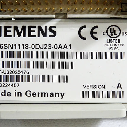 Siemens 6SN1118-0DJ23-0AA1 Version A Simodrive 611-D Regelungseinschub