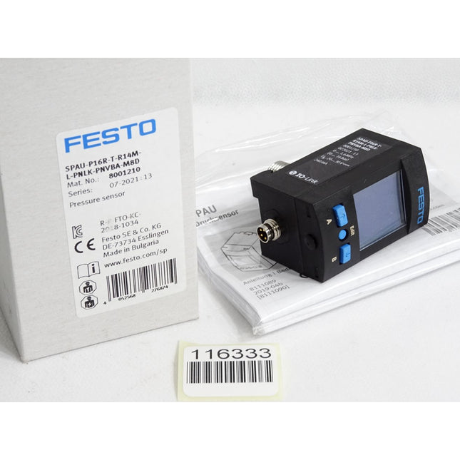 Festo 8001210 SPAU-P16R-T-R14M-L-PNLK-PNVBA-M8D Drucksensor / Neu OVP - Maranos.de