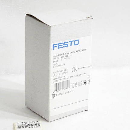 Festo 8001209 SPAU-P10R-T-R14M-L-PNLK-PNVBA-M8D Drucksensor / Neu OVP - Maranos.de
