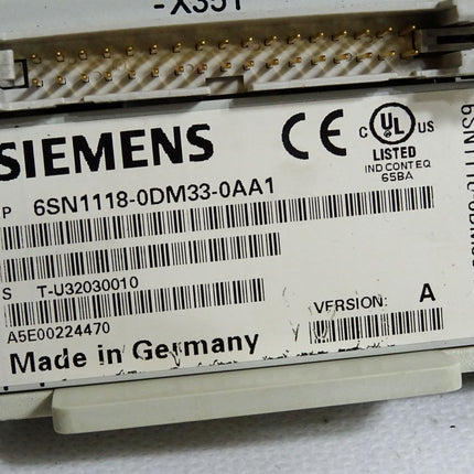 Siemens 6SN1118-0DM33-0AA1 Version A Simodrive 611-D Regelungseinschub