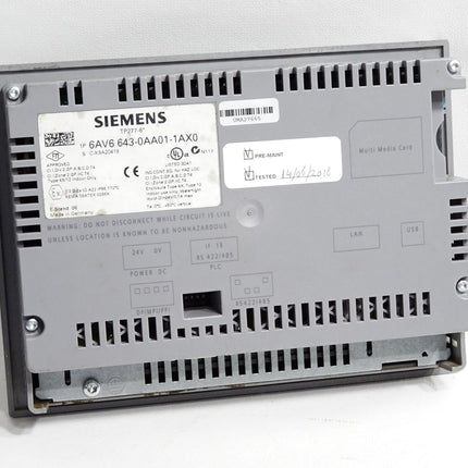 Siemens TP277 6" Panel 6AV6643-0AA01-1AX0 6AV6 643 - Beleuchtung etwas dunkler