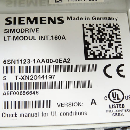 Siemens Simodrive LT-Modul INT.160A 6SN1123-1AA00-0EA2 Version A - Maranos.de