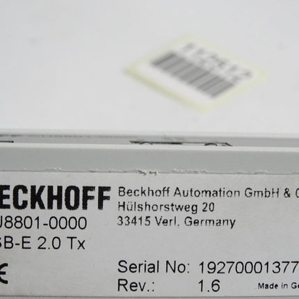 Beckhoff CU8801-0000 USB-E 2.0 Tx USB-Verlängerung - Maranos.de