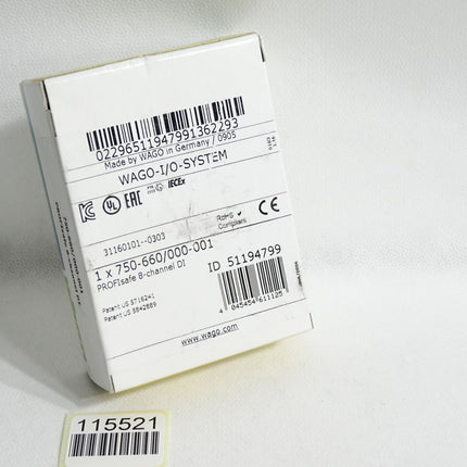 Wago 750-660 / 000-001 Sicherer Digitaleingang 8 Kanäle / Neu OVP versiegelt - Maranos.de