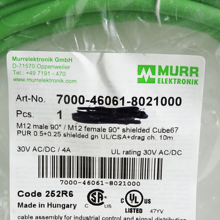 Murr Elektronik Kabel 7000-46061-8021000 / Neu OVP - Maranos.de