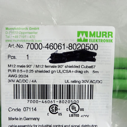 Murr Elektronik Kabel 7000-46061-8020500 / Neu OVP - Maranos.de