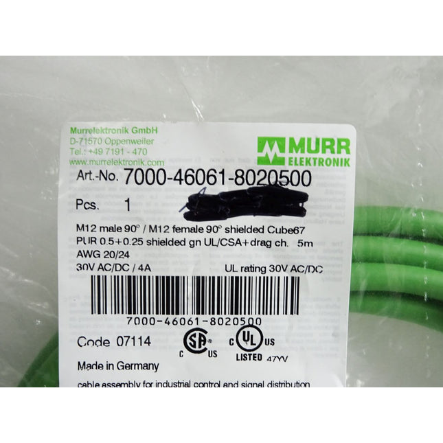 Murr Elektronik Kabel 7000-46061-8020500 / Neu OVP - Maranos.de
