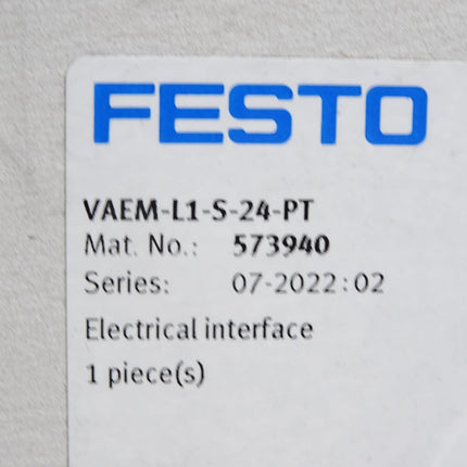 Festo 573940 Elektrik-Anschaltung VAEM-L1-S-24-PT / Neu OVP - Maranos.de