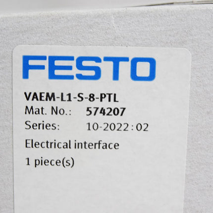 Festo 574207 Elektrik-Anschaltung VAEM-L1-S-8-PTL / Neu OVP - Maranos.de