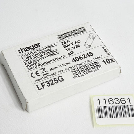 Hager LF325G gG 500VAC 25A 406245 / Inhalt:10 Sicherungen / Neu OVP - Maranos.de