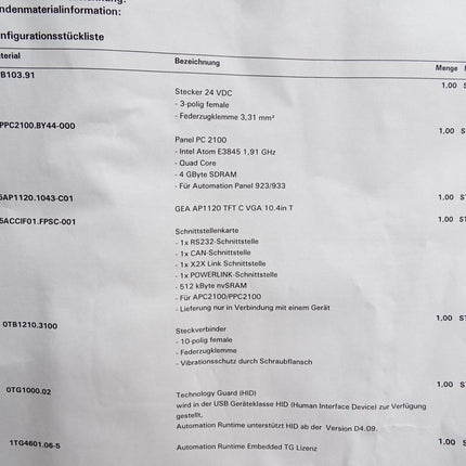 B&R 5PPC2100.BY44-000 Panel PC 2100 5AP1120.1043-C01 Erneuert - Mit Firmenlogo - Maranos.de