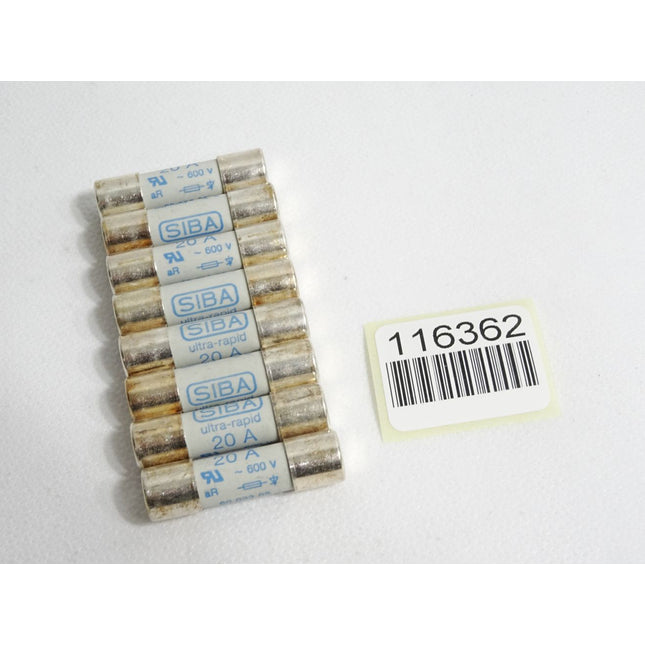 SIBA Ultra-rapid 6003305 20A 600VAC / Inhalt:8 Sicherungen / Neu - Maranos.de