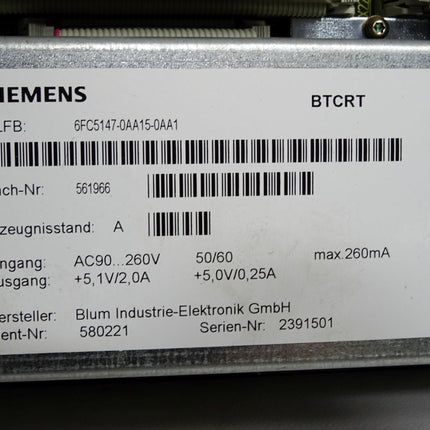 Siemens Sinumerik Maschinensteuertafel 6FC5103-0AD03-0AA0 E + 6FC5147-0AA15-0AA1
