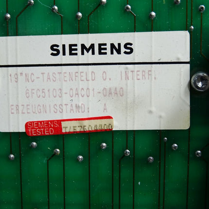 Siemens Sinumerik 840C/840CE CNC-Volltastatur 6FC5103-0AC01-0AA0