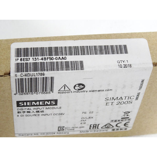 Siemens ET200S 6ES7131-4BF50-0AA0 6ES7 131-4BF50-0AA0 / Neu OVP versiegelt - Maranos.de