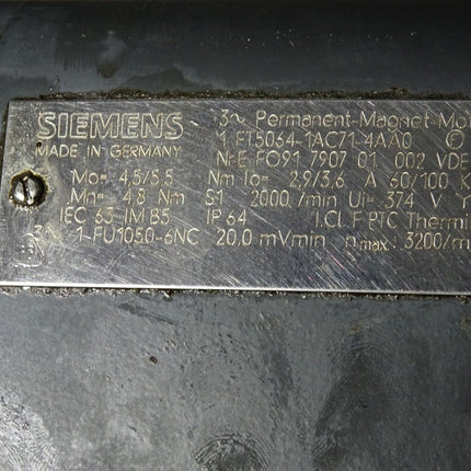 Siemens Servomotor 1FT5064-1AC71-4AA0 2000min-1