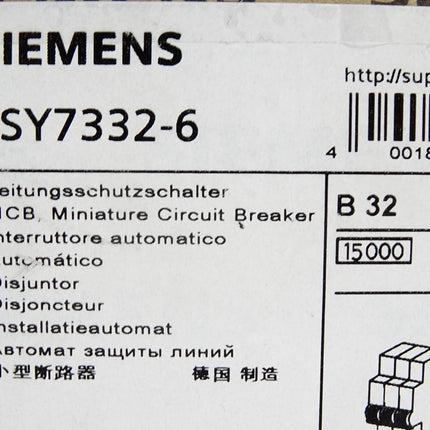 Siemens Leitungsschutzschalter 5SY7332-6 MCB B32 / Neu OVP - Maranos.de