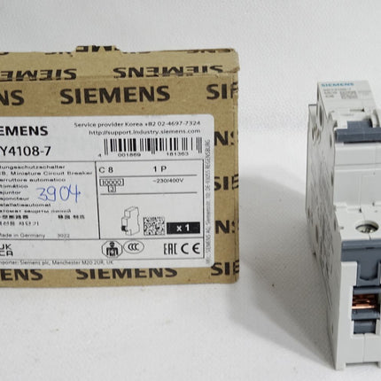 Siemens Leitungsschutzschalter 5SY4108-7 MCB C8 / Neu OVP - Maranos.de
