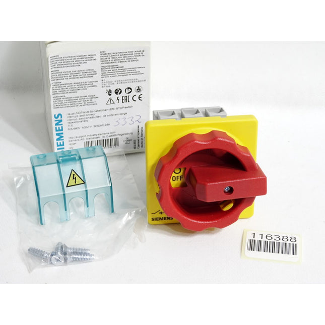 Siemens Hauptschalter NOT-AUS 3LD2203-0TK53 11.5kW / Neu OVP - Maranos.de