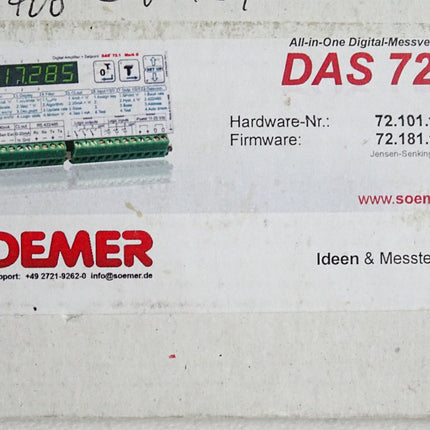 Soemer All-in-One-Digital-Messverstärker DAS72.1 / Neu OVP - Maranos.de