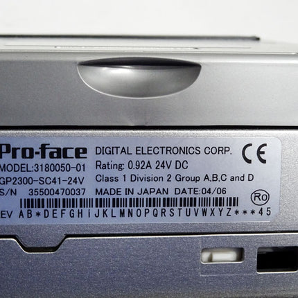 Pro-face Operator Interface Panel 3180050-01 GP2300-SC41-24V / Neuwertig
