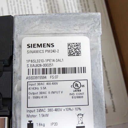 Siemens Sinamics PM240-2 6SL3210-1PE14-3AL1 1.5kW / Neuwertig - Maranos.de