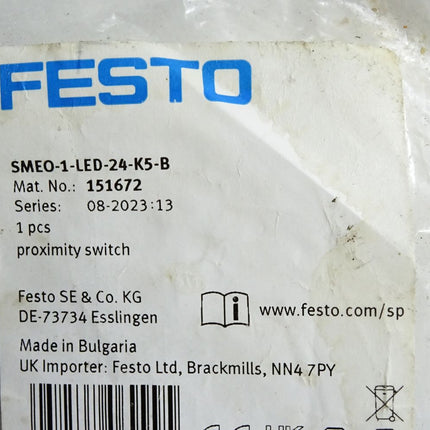 Festo 151672 Näherungsschalter SMEO-1-LED-24-K5-B / Neu OVP - Maranos.de