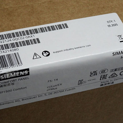 Siemens TP1500 Comfort Panel 6AV2124-0QC02-0AX1 6AV2 124 / Neu  OVP versiegelt - Maranos.de