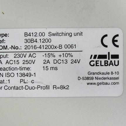 Gelbau B412.00 Switching Unit 30B4.1200 15ms