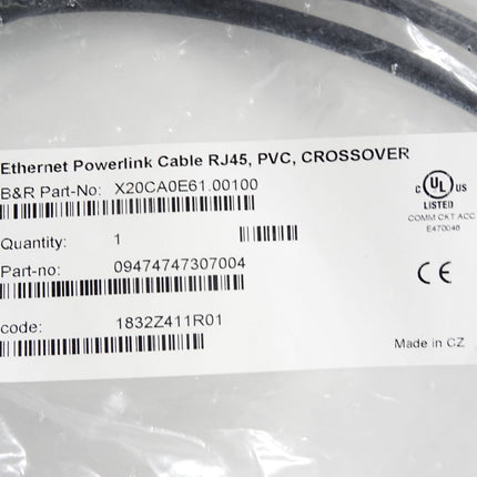 B&R X20CA0E61.00100 POWERLINK/Ethernet-Verbindungskabel RJ45 auf RJ45 1m Neu OVP - Maranos.de