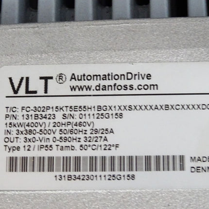 Danfoss VLT Automation Drive FC-302P15KT5E55H1BGX1 131B3423 15kW