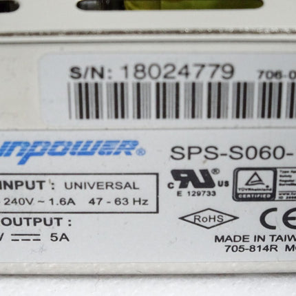 Sunpower SPS-S060-12 Switching Power Supply / Neu OVP - Maranos.de