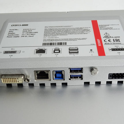 Beckhoff CP2915-0000 Multitouch Panel mit DVI/USB-Extended Anschluss Top Zustand - Maranos.de