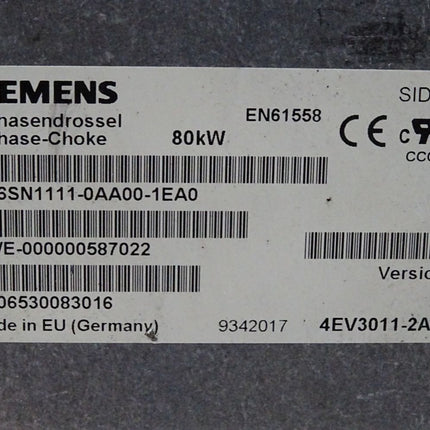 Siemens 3-Phasendrossel 80kW 6SN1111-0AA00-1EA0 - Maranos.de