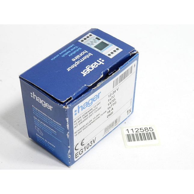 Hager Schakelklok 12-24V Wochenschaltuhr EG103V 12780704 / Neu OVP - Maranos.de